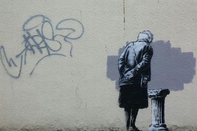 Ο ελληνικός κίονας του Banksy