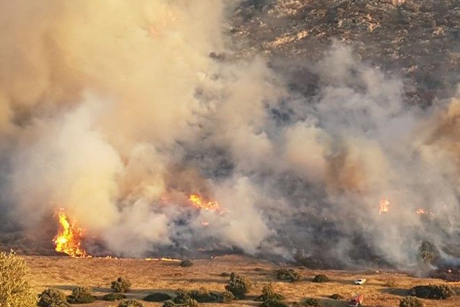 Πολύ υψηλός κίνδυνος πυρκαγιάς σήμερα και αύριο