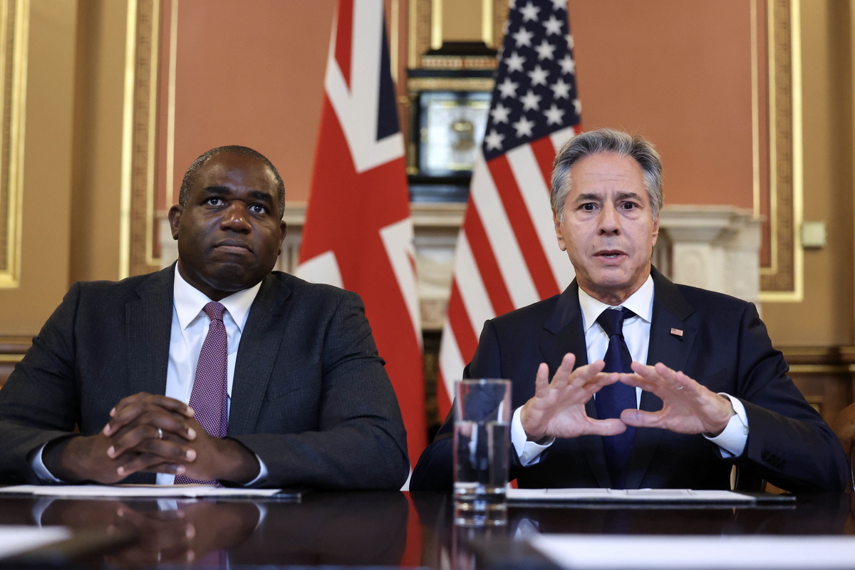 US Secretary of State Antony Blinken meets with Foreign Secretary David Lammy